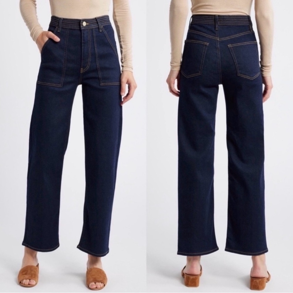Frame Trapunto High Rise Straight Leg
Ankle Jeans Size 28 Stargirl Anthropologie - Picture 5 of 14